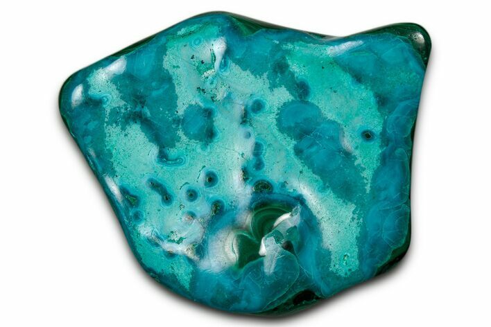 Vibrant Polished Malachite with Chrysocolla - DR Congo #336892